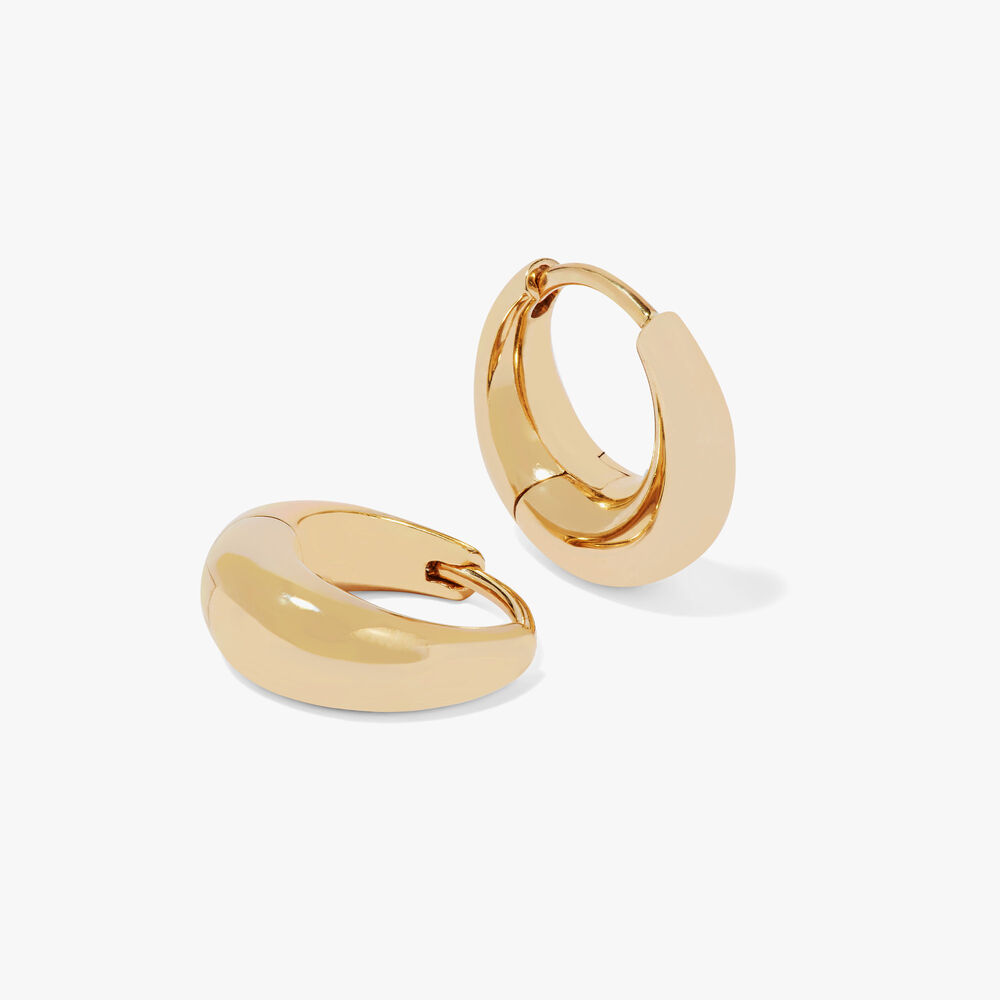 18ct Yellow Gold Huggie Hoop Earrings | Annoushka jewelley