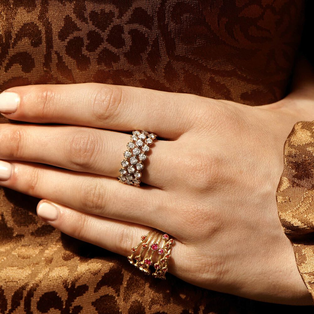 Marguerite 18ct Yellow Gold Diamond Eternity Ring | Annoushka jewelley