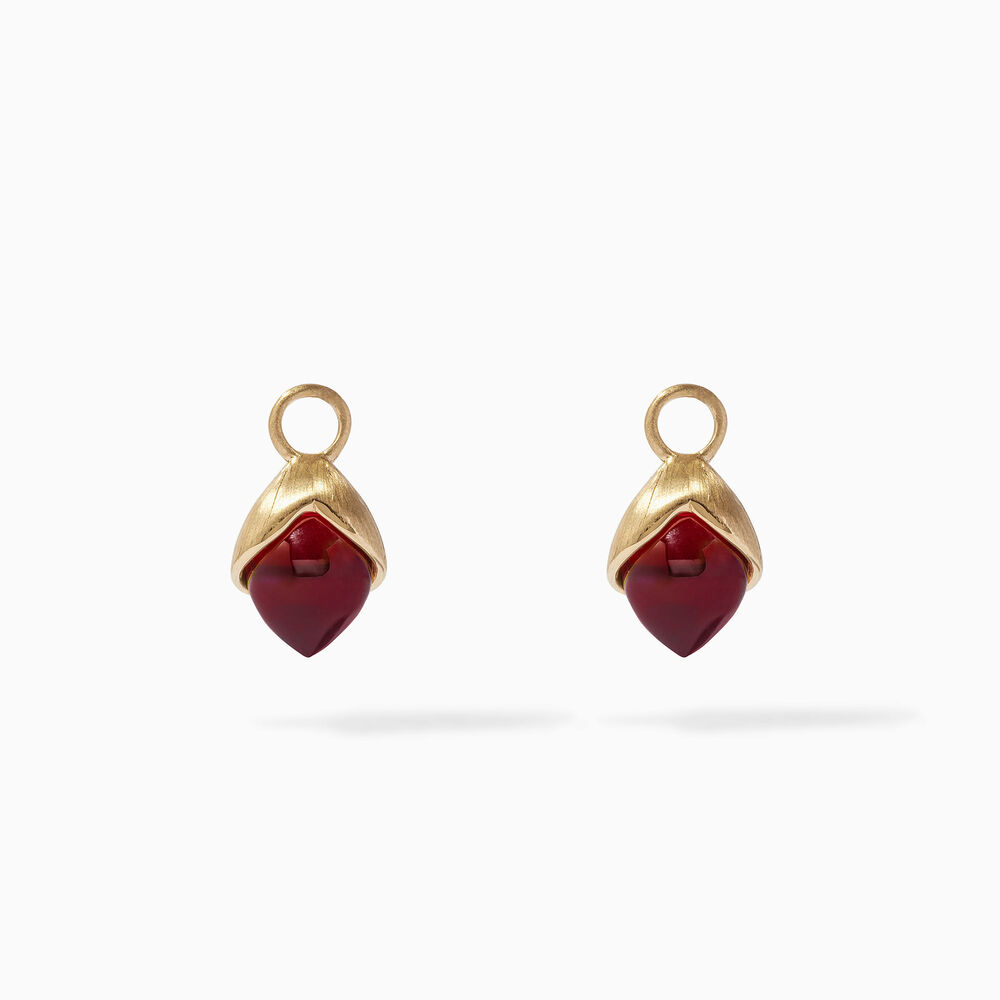 18kt Gold Garnet Earring Drops | Annoushka jewelley