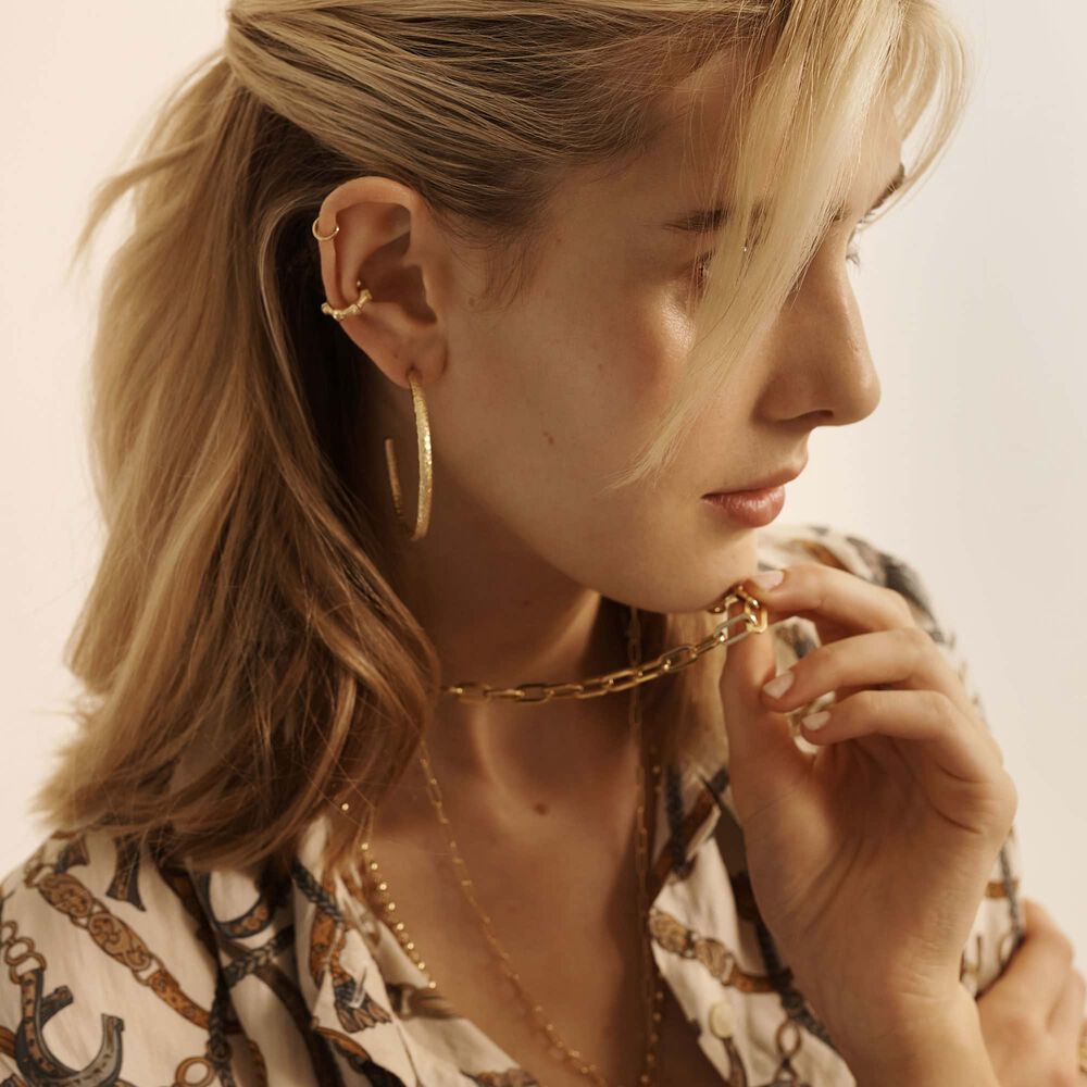 18ct Gold Organza Hoop Earrings | Annoushka jewelley
