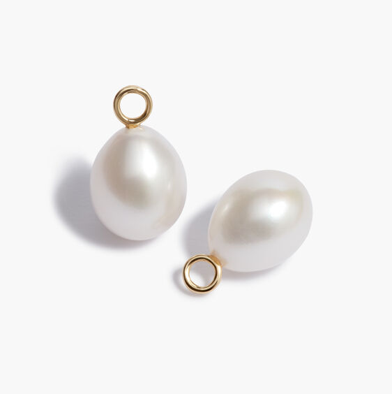 18ct Gold Diamond Pearl Star Earrings