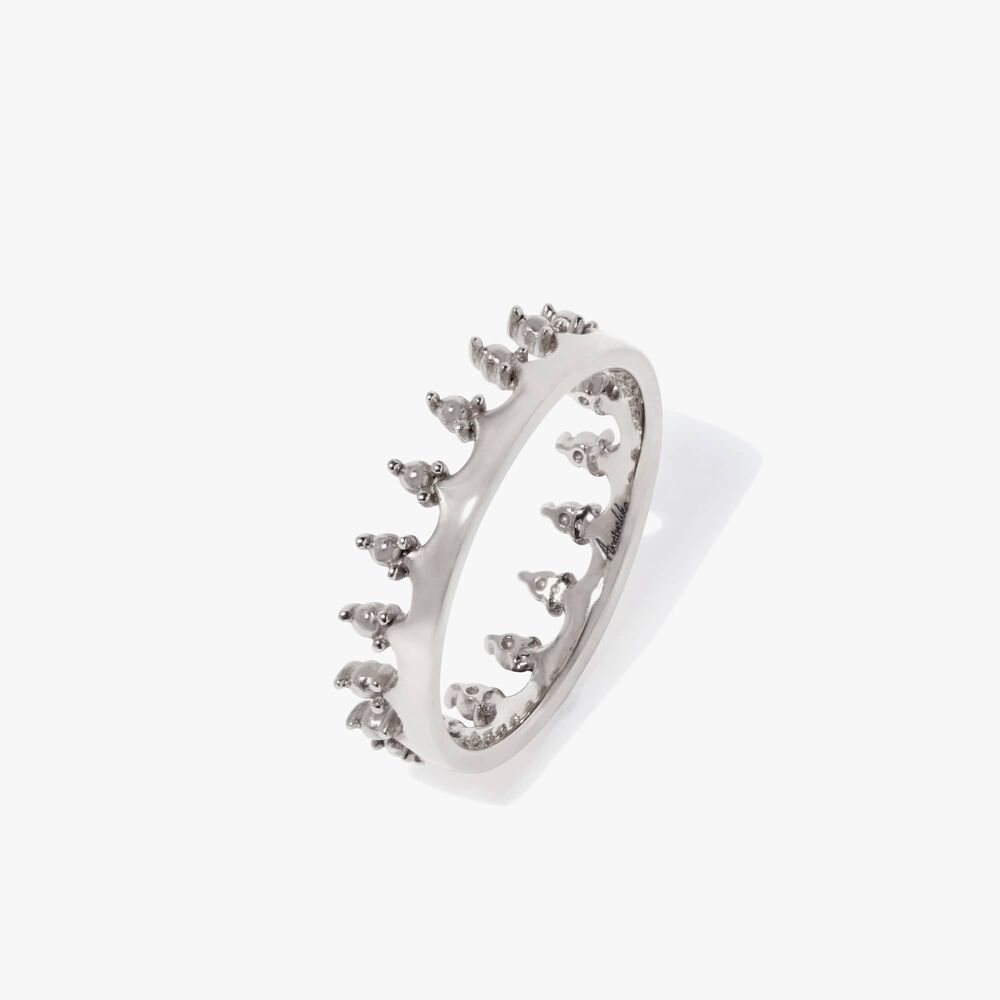 Crown 18ct White Gold Ring | Annoushka jewelley
