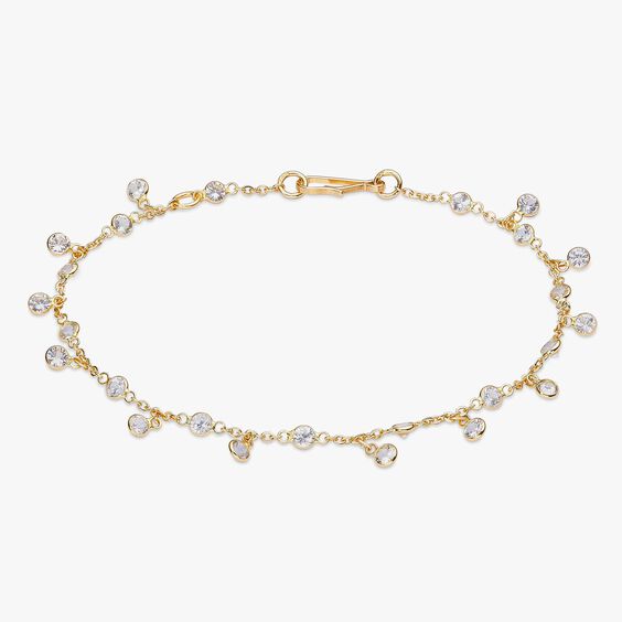 Nectar 18ct Gold White Sapphire Bracelet