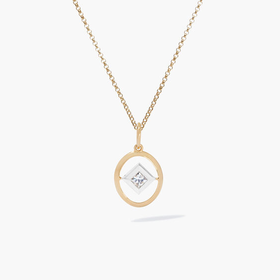 14ct Yellow Gold Diamond April Birthstone Necklace