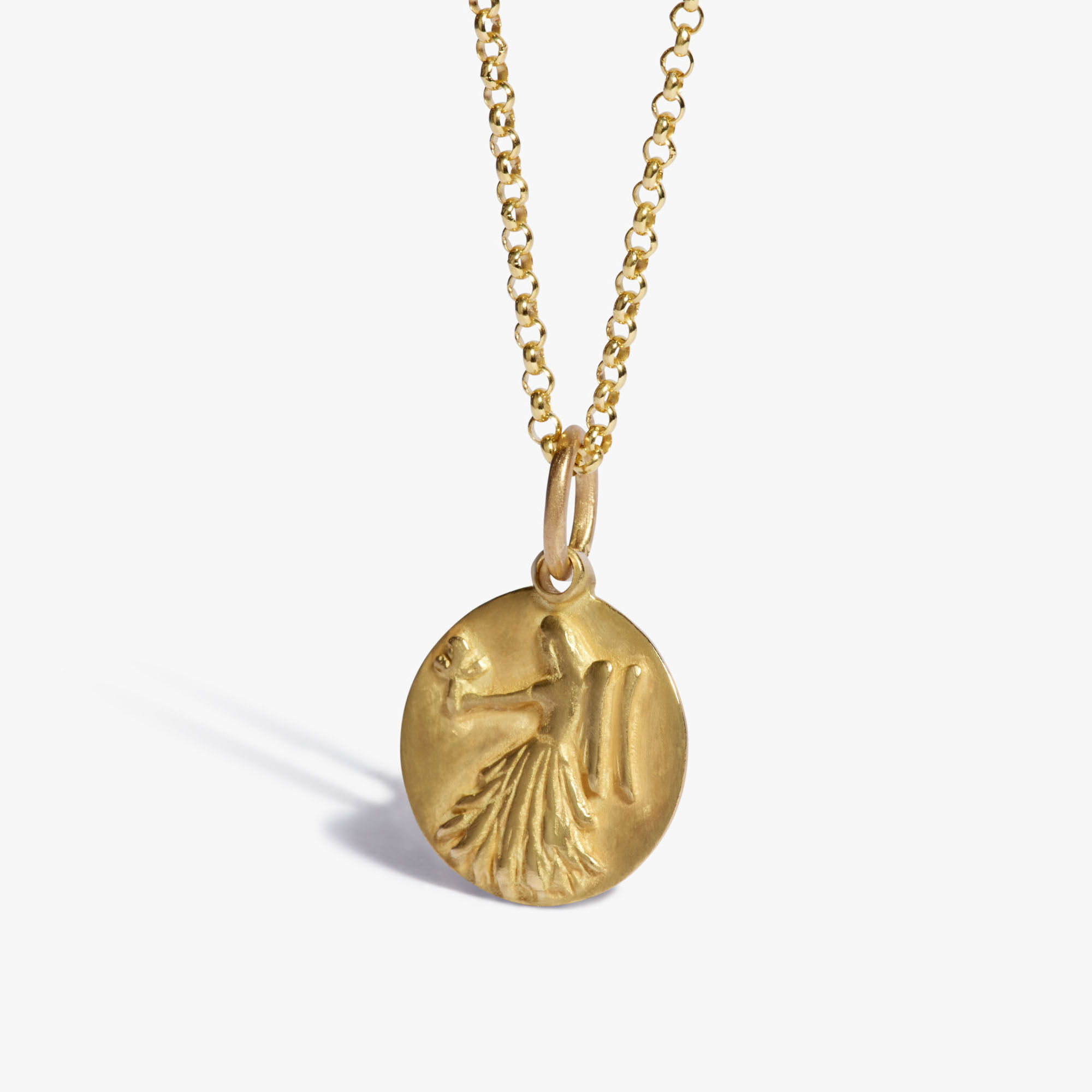 She Is Scorpio Artisan 24K Gold Zodiac Pendant Necklace - Culturesse