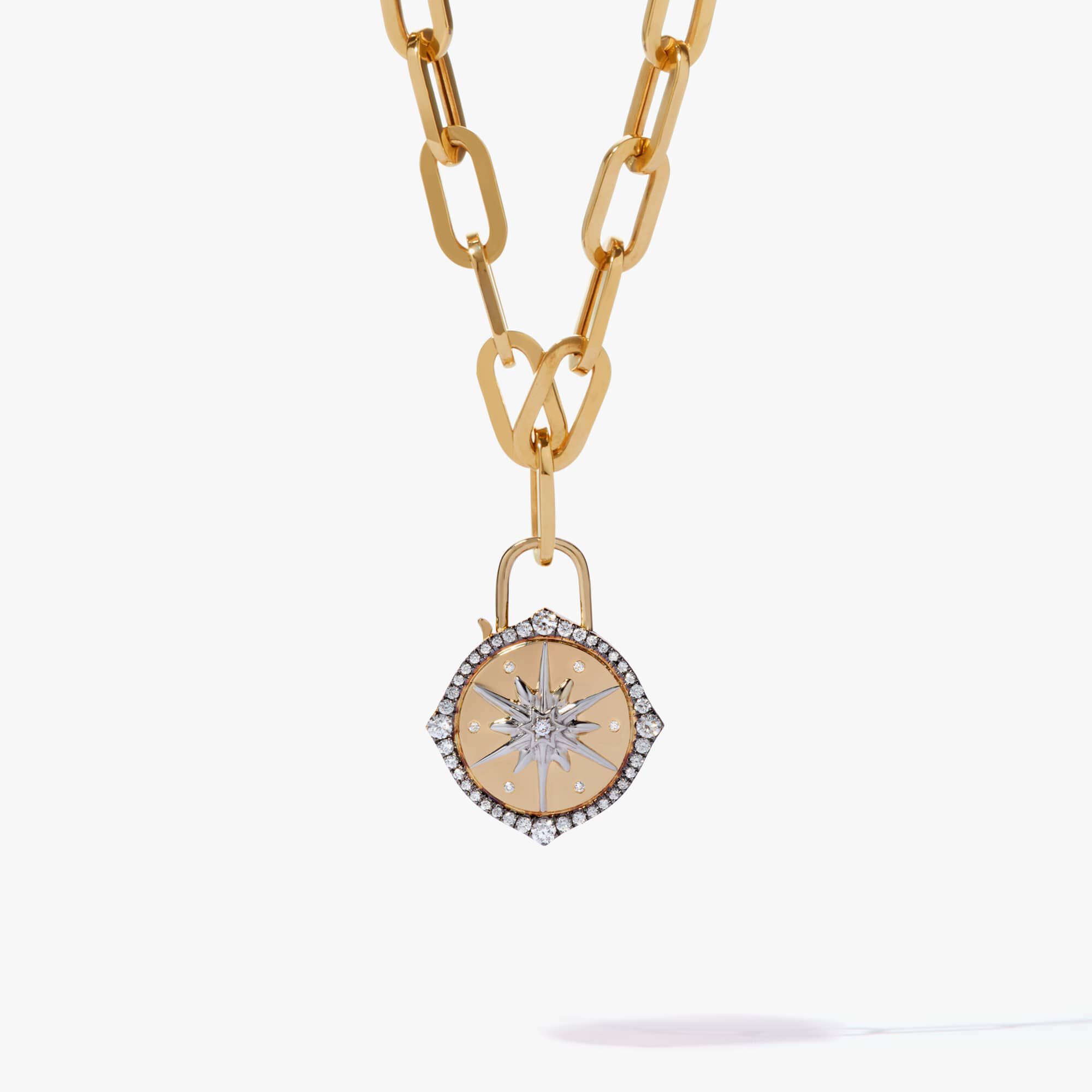 Lovelock 18ct Gold Cable Chain Star Charm Necklace