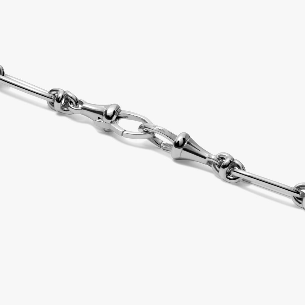 Knuckle 14ct White Gold Bold Chain Bracelet | Annoushka jewelley