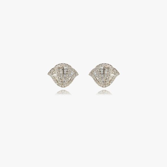 Flamenco 18ct White Gold 0.72 ct Diamond Stud Earrings