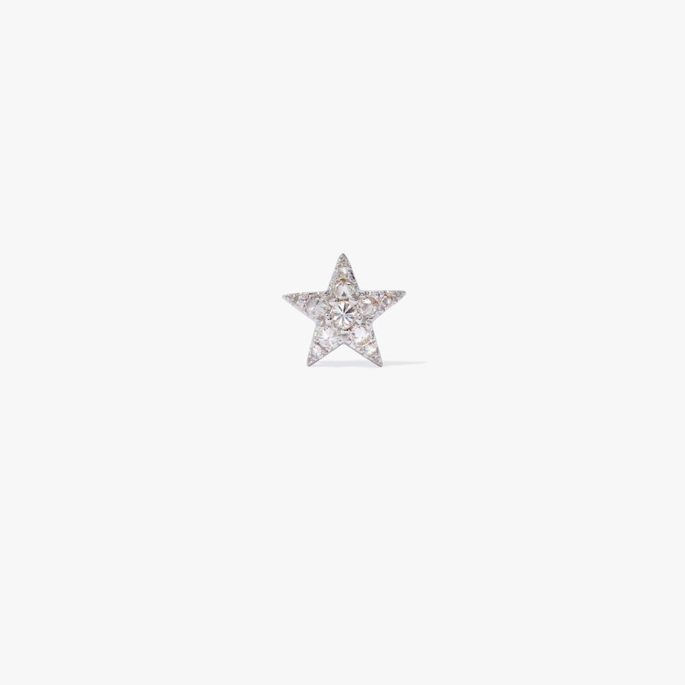 Love Diamonds 18ct White Gold Diamond Star Single Stud | Annoushka jewelley
