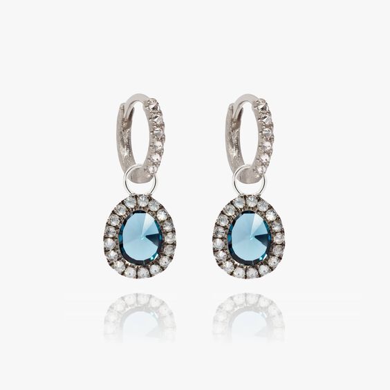 Dusty Diamonds 18ct White Gold Small Topaz Earrings | Annoushka jewelley