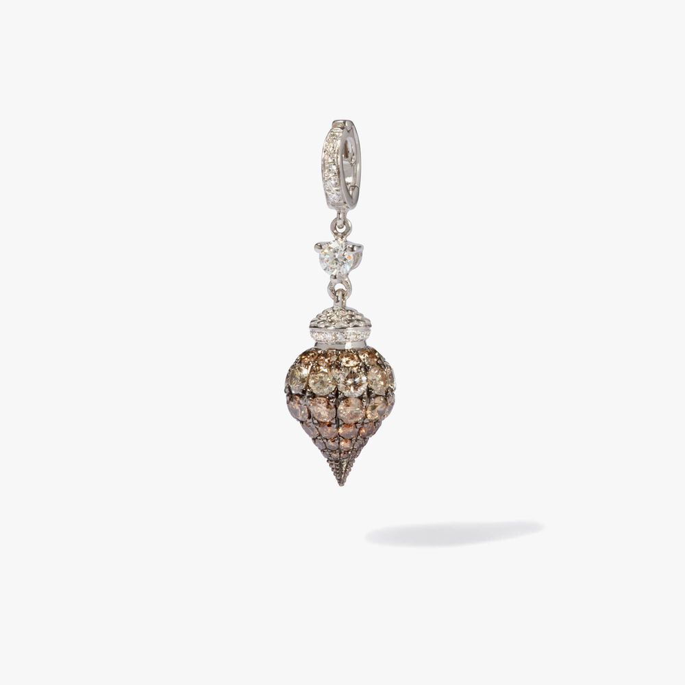 Touch Wood 18ct White Gold Diamond Charm | Annoushka jewelley