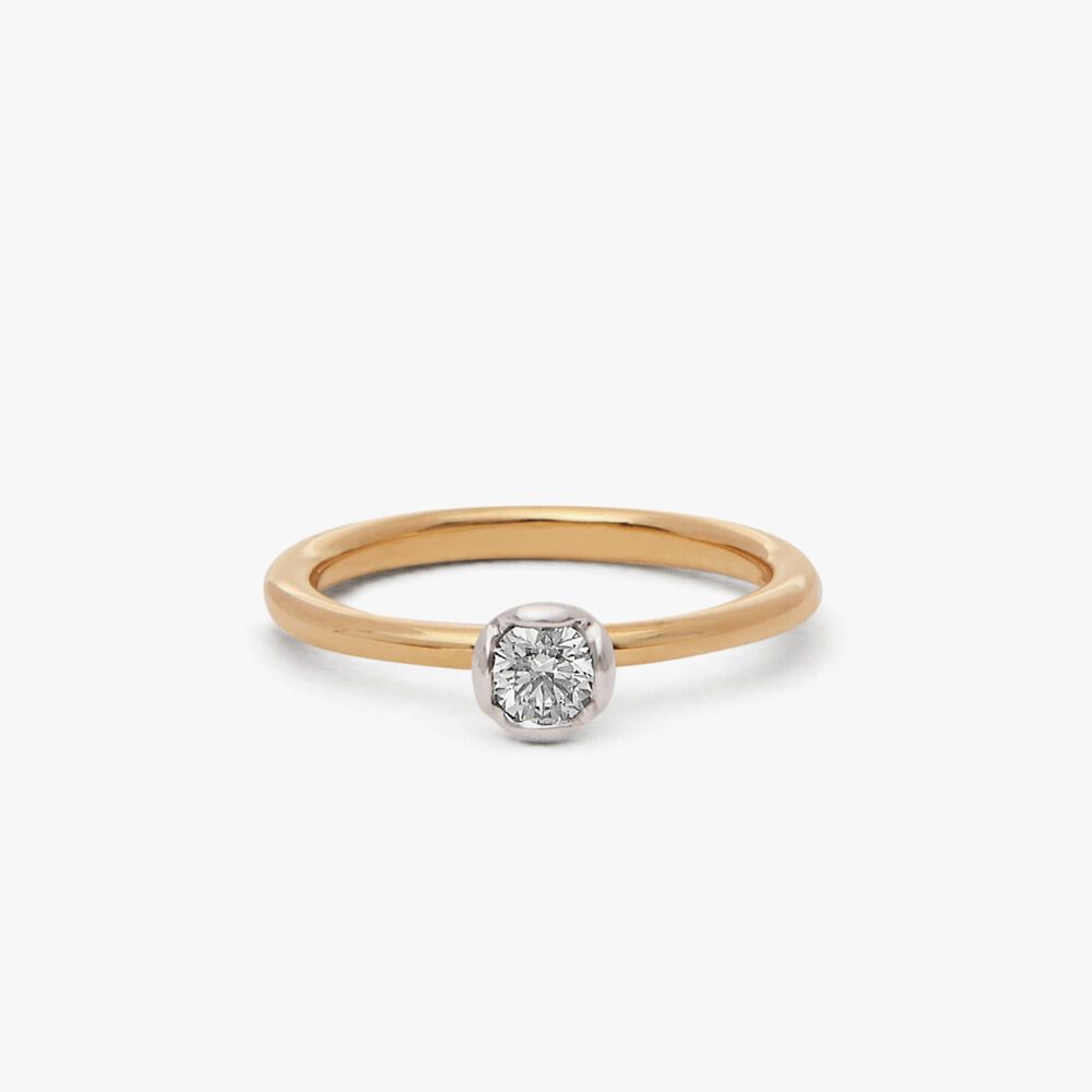 Marguerite18ct Yellow & White Gold Solitaire 0.25ct Engagement Ring | Annoushka jewelley