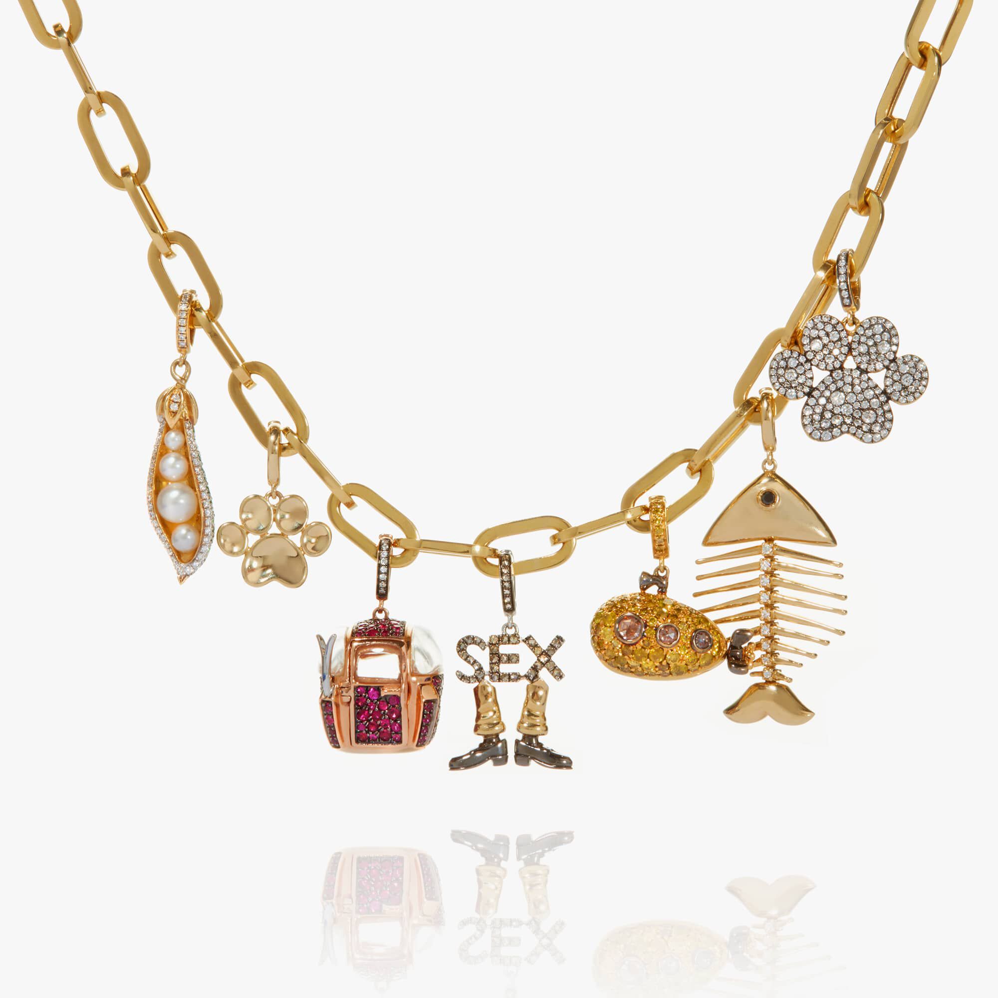 18ct Gold My Life in Seven Charm Necklace