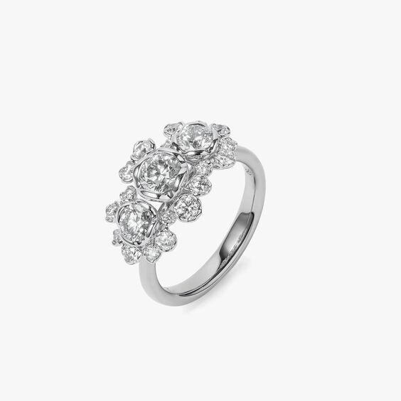 Marguerite 18ct White Gold Triple Diamond Engagement Ring