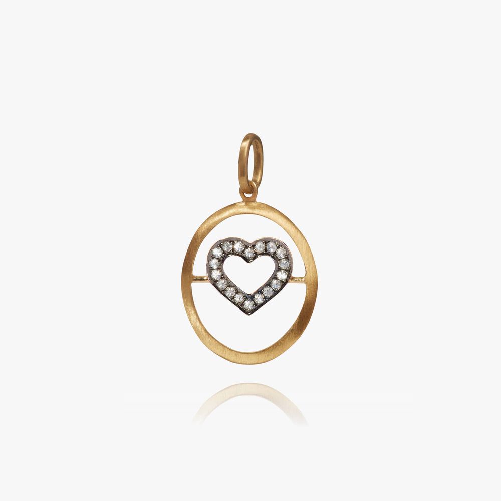 18ct Gold Diamond Heart Pendant | Annoushka jewelley