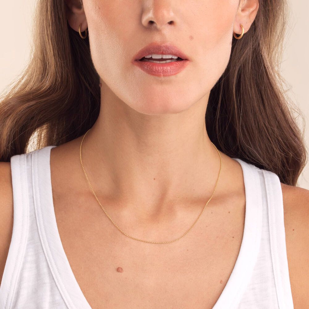 14ct Yellow Gold Classic Short Belcher Chain Necklace | Annoushka jewelley