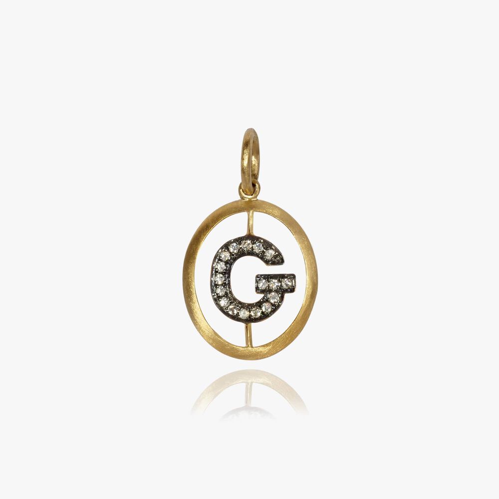 18ct Gold Diamond Initial G Pendant | Annoushka jewelley