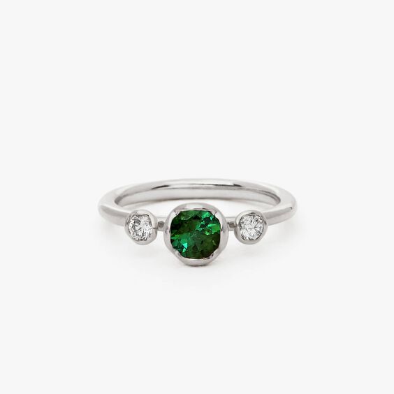 Marguerite 18ct Green Tourmaline & Diamond Engagement Ring | Annoushka jewelley