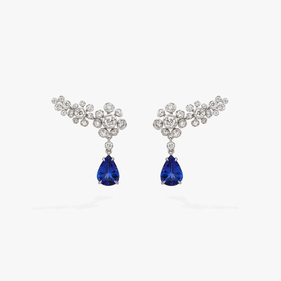Marguerite Diamond & Tanzanite Ear Pins | Annoushka jewelley