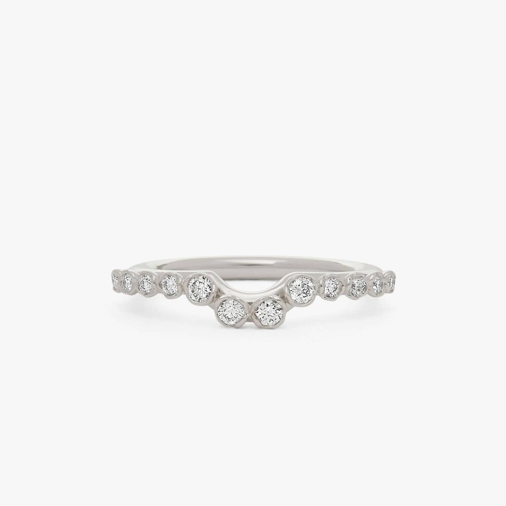 Marguerite 18ct White Gold Diamond Half Ring Jacket | Annoushka jewelley