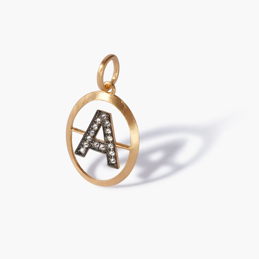 18ct Gold & Diamond Initial A Pendant | Annoushka jewelley