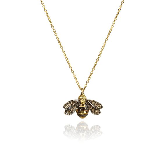 Love Diamonds 18ct Gold Diamond Bee Necklace | Annoushka jewelley