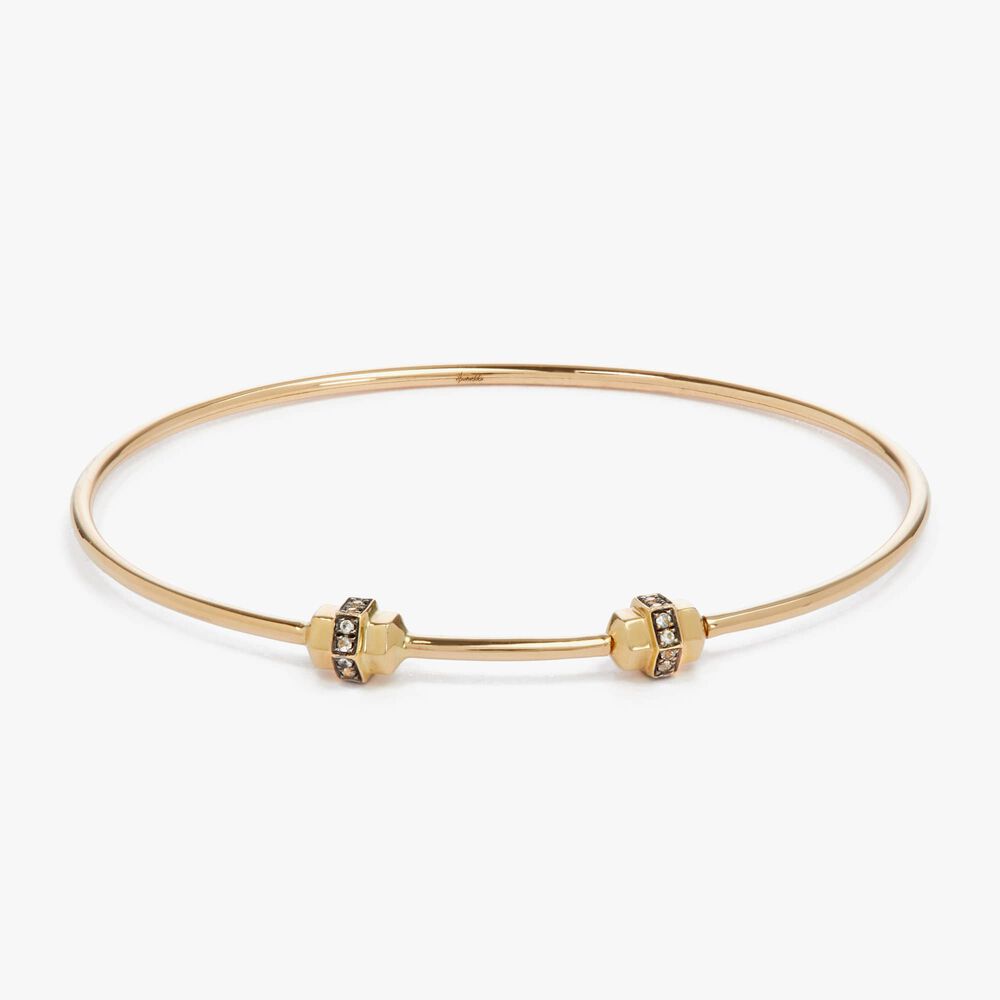 Mythology 18ct Gold & Sapphire Small/Medium Charm Bangle | Annoushka jewelley