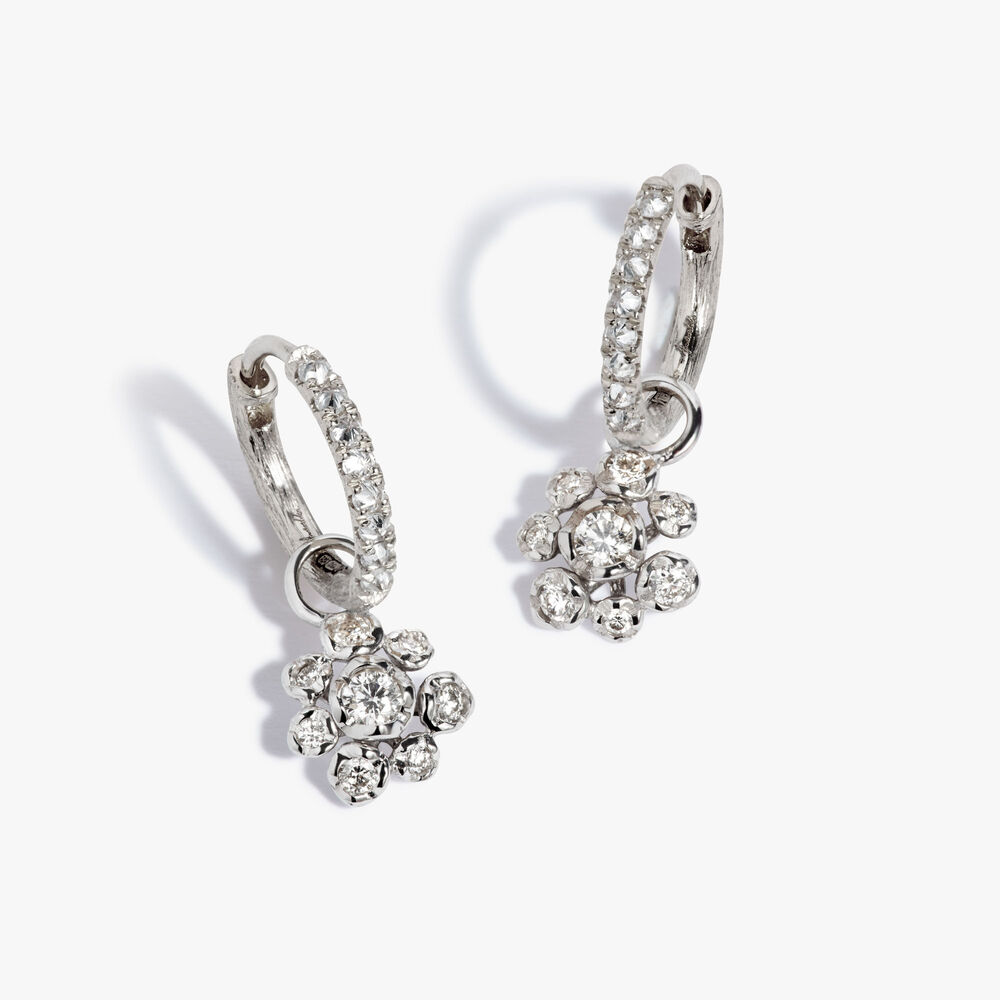 Dusty Diamonds & Marguerite 18ct White Gold Earrings | Annoushka jewelley