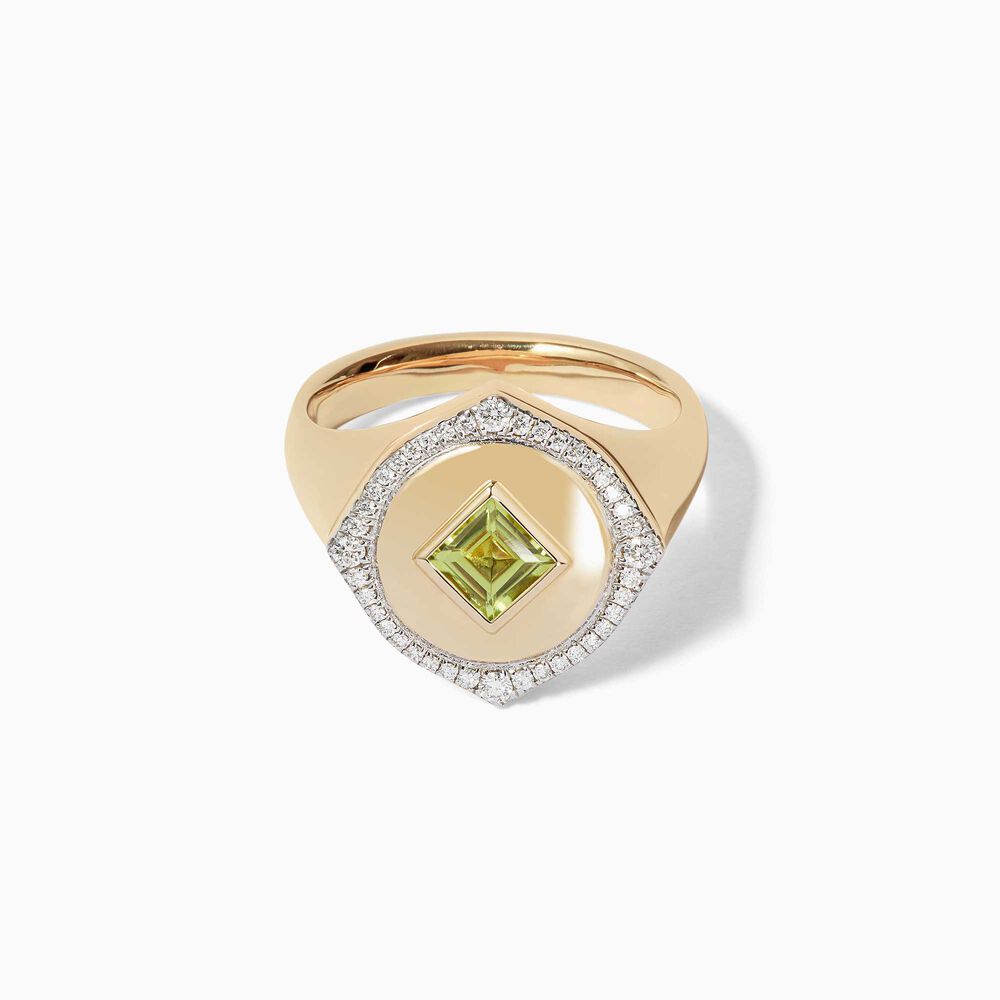 Lovelocket 18ct Gold Peridot August Birthstone Ring | Annoushka jewelley