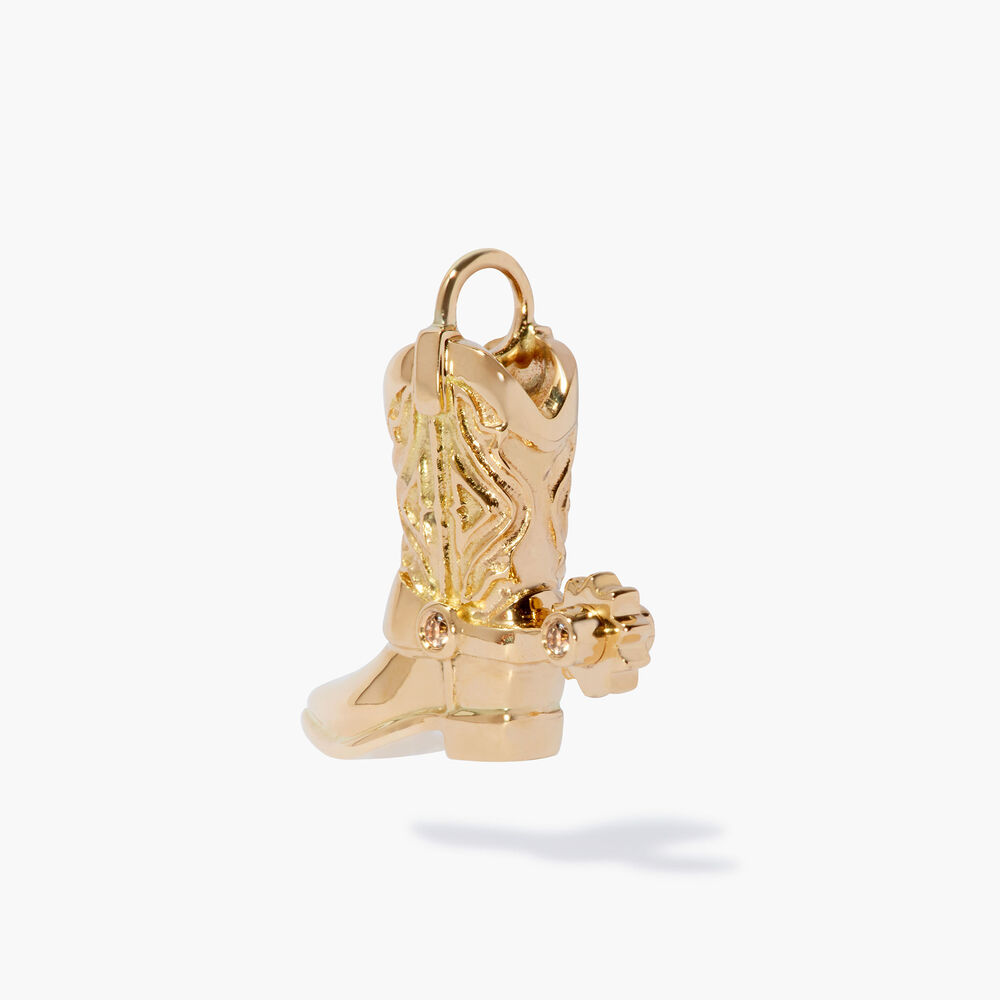 Annoushka X Mr Porter 18ct Gold Cowboy Boot Earring Drop | Annoushka jewelley
