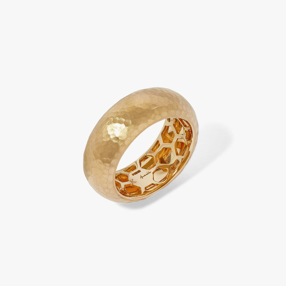 18ct Gold Organza 8mm Band Ring | Annoushka jewelley