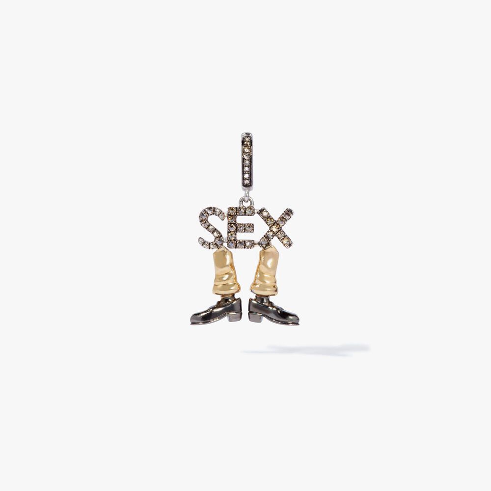 18ct Gold & Diamond Sex on Legs Charm Pendant | Annoushka jewelley