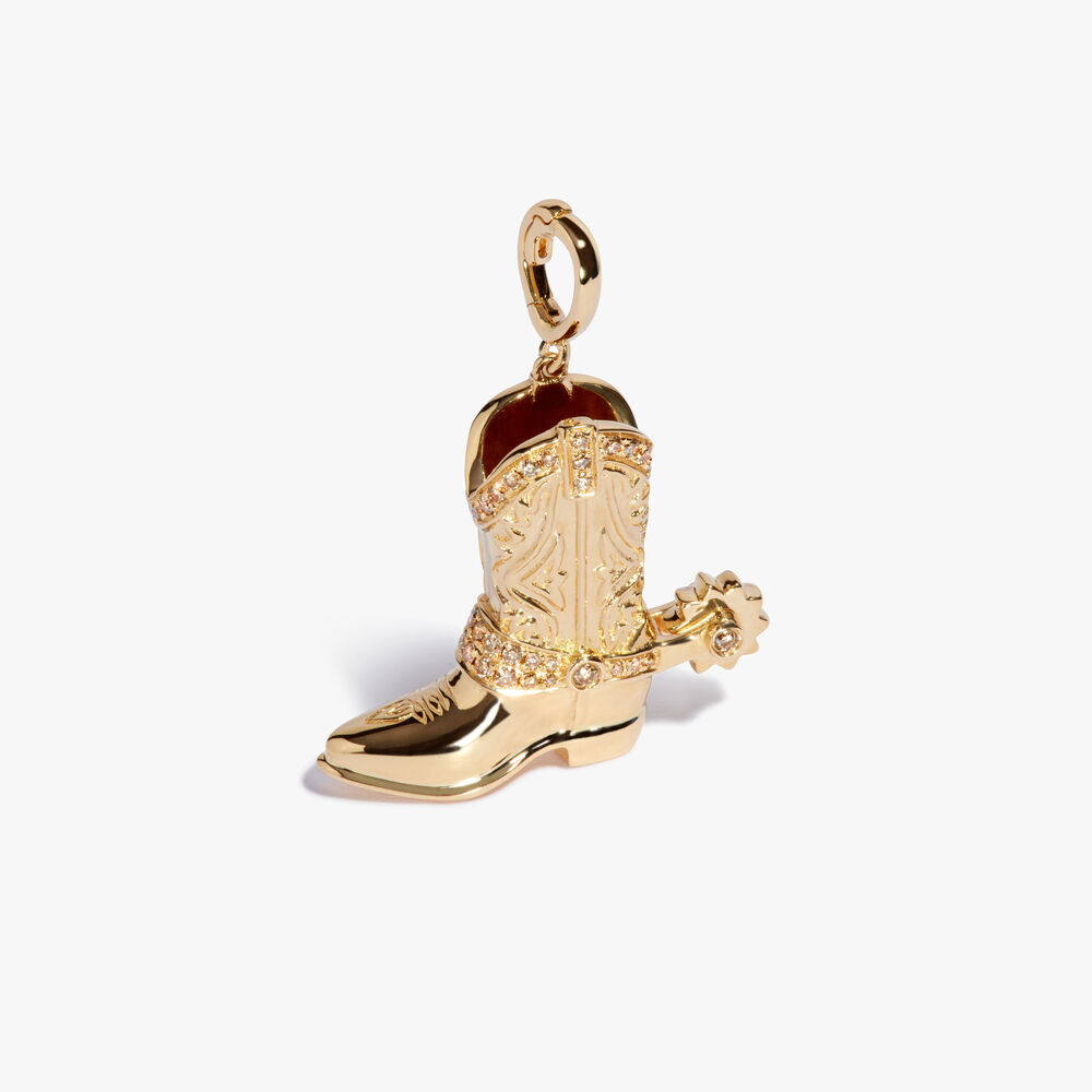 Annoushka x Mr Porter 18ct Yellow Gold Cowboy Boot Charm Pendant | Annoushka jewelley
