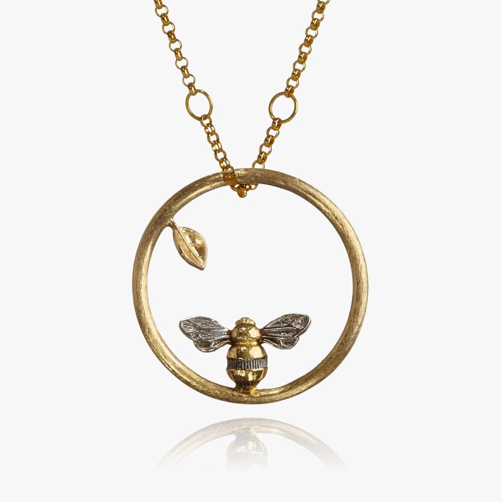Hoopla 18ct Gold Bee Necklace | Annoushka jewelley