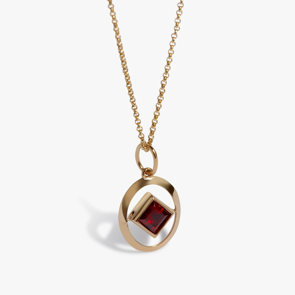 Birthstones 14ct Yellow Gold January Garnet Necklace | Annoushka jewelley
