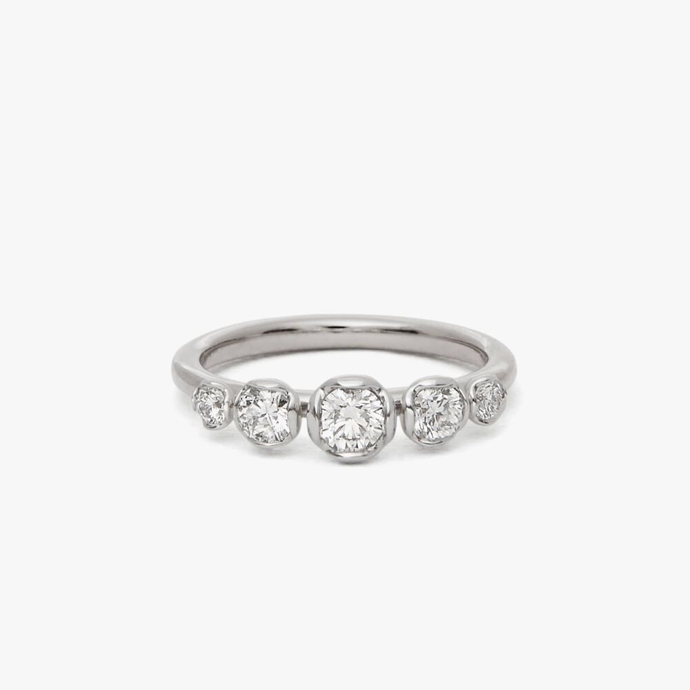 Marguerite 18ct White Gold Five Stone 0.65ct Engagement Ring | Annoushka jewelley