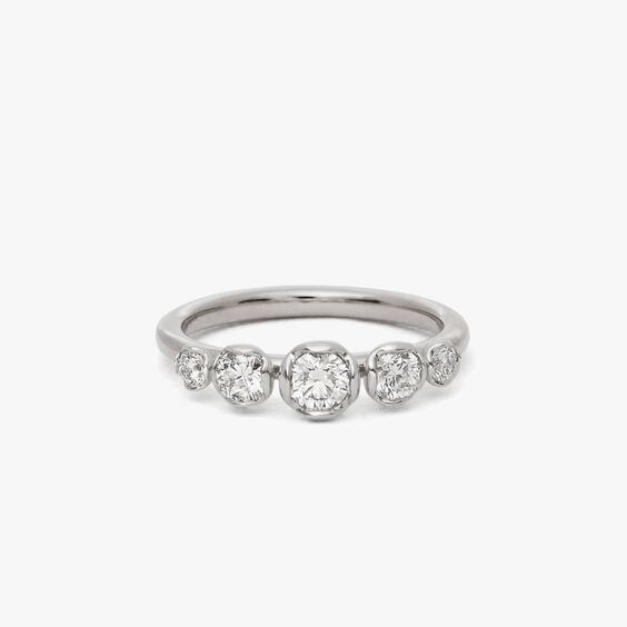 Marguerite 18ct White Gold Five Stone 0.25ct Engagement Ring | Annoushka jewelley