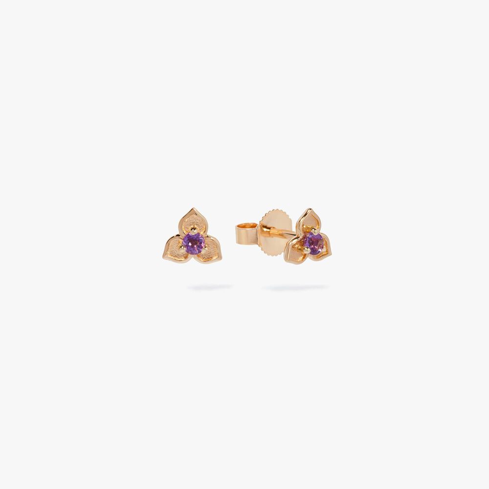 Tokens 14ct Gold Amethyst Studs | Annoushka jewelley