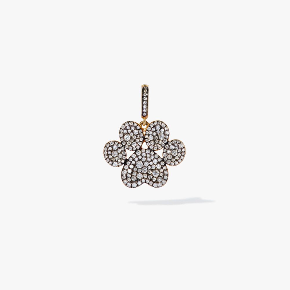 18ct Yellow Gold Diamond Paw Print Charm Pendant | Annoushka jewelley