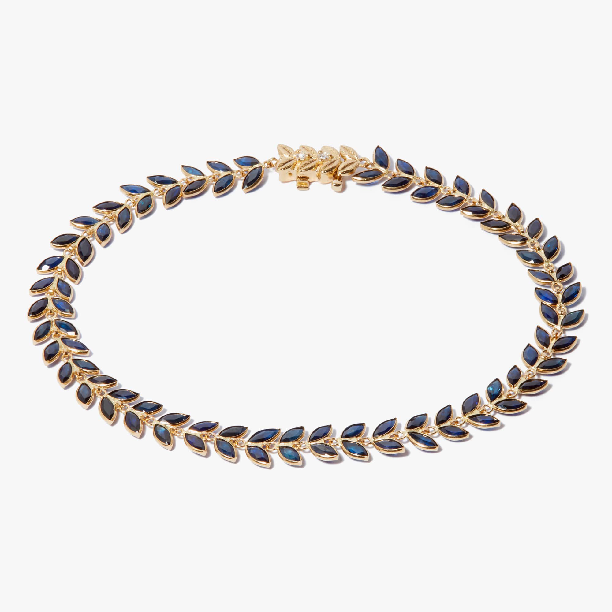 Oval Sapphire and Diamond Bracelet, 14K White Gold – Fortunoff Fine Jewelry