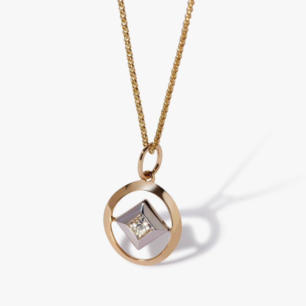14ct Yellow Gold Diamond April Birthstone Necklace | Annoushka jewelley