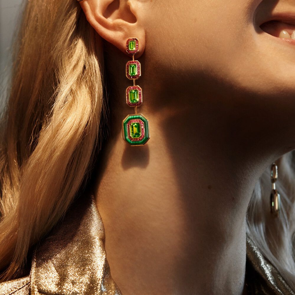 18ct Gold Radiance Peridot Earrings | Annoushka jewelley