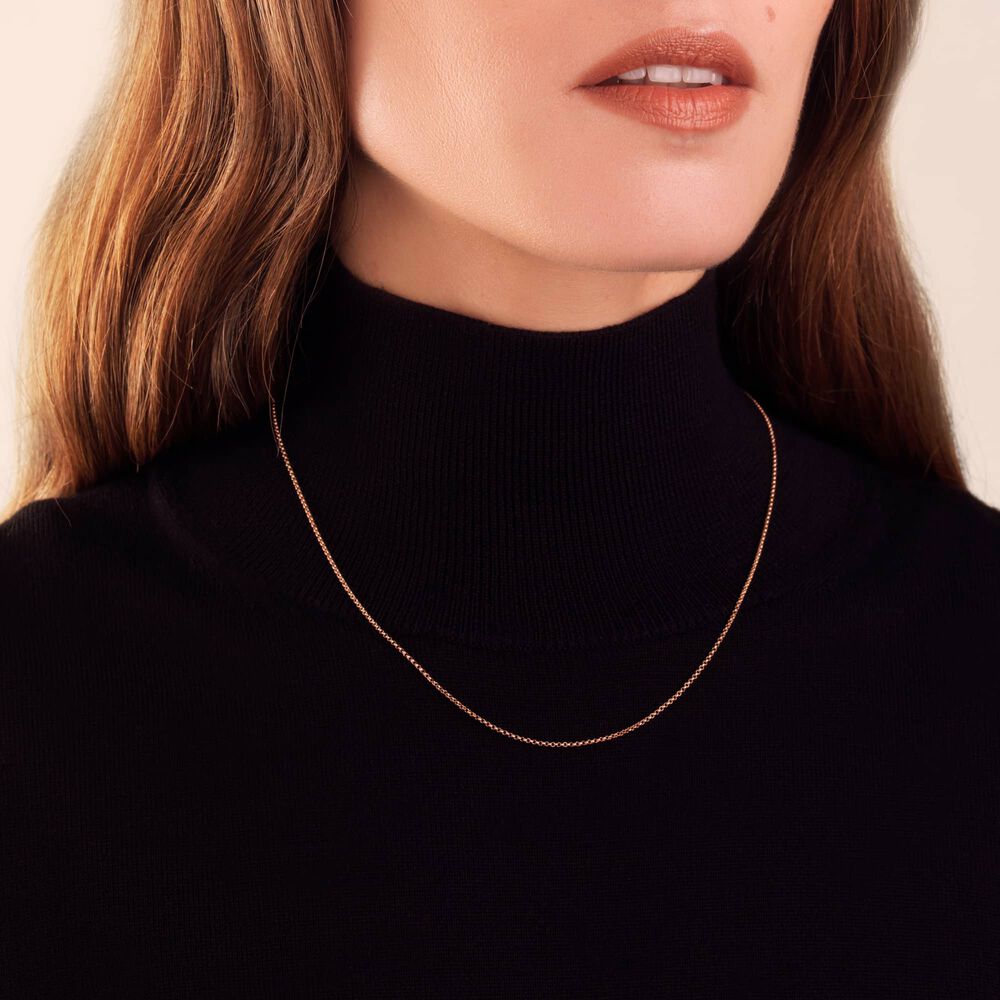 18ct Rose Gold Fine Belcher Chain | Annoushka jewelley