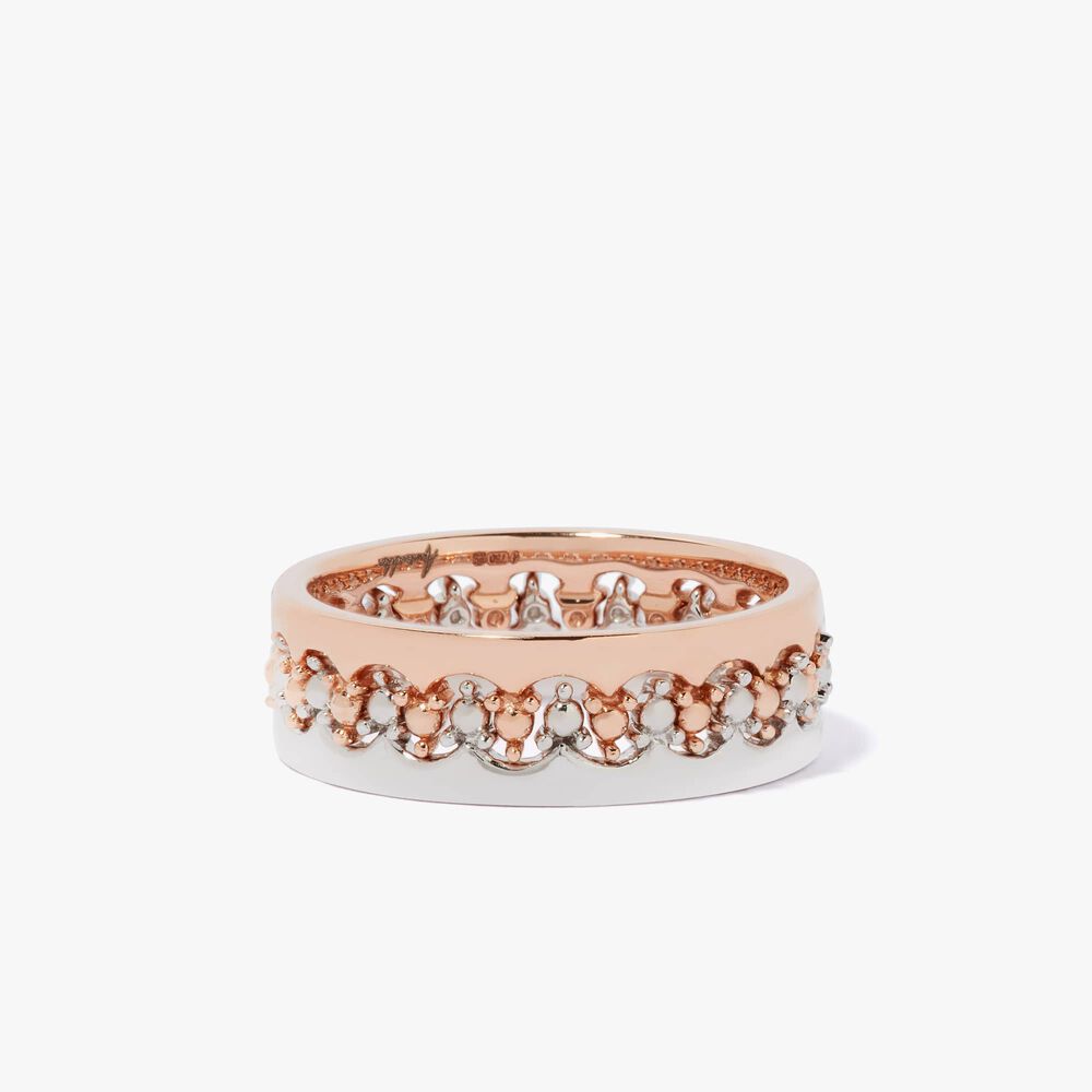 Crown Interlaced Ring Stack in 18ct Mixed Golds | Annoushka jewelley