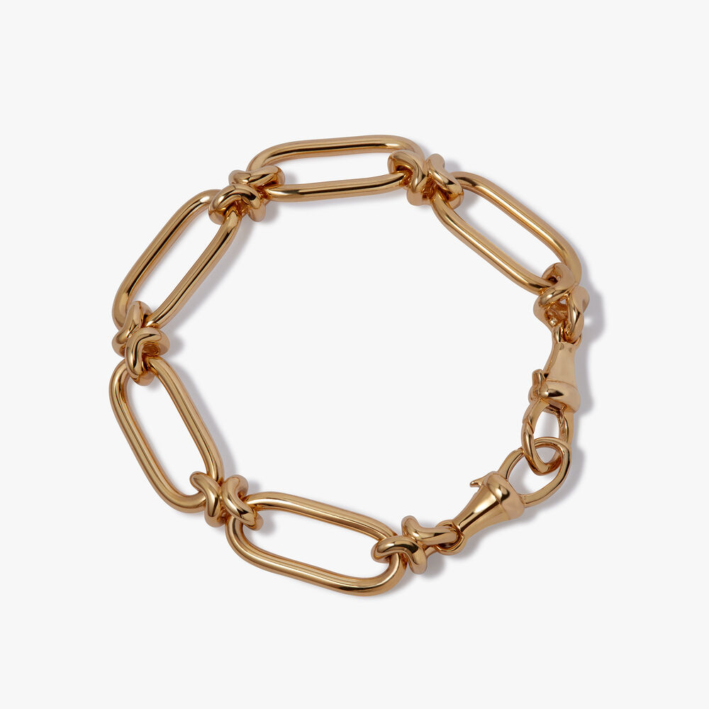 Knuckle 14ct Yellow Gold Heavy Chain 19.5cm Bracelet | Annoushka jewelley