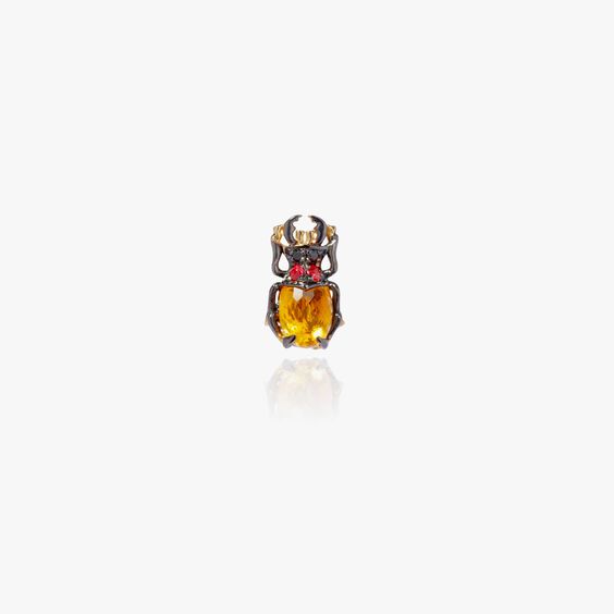 Mythology 18ct Gold Citrine Beetle Single Stud | Annoushka jewelley