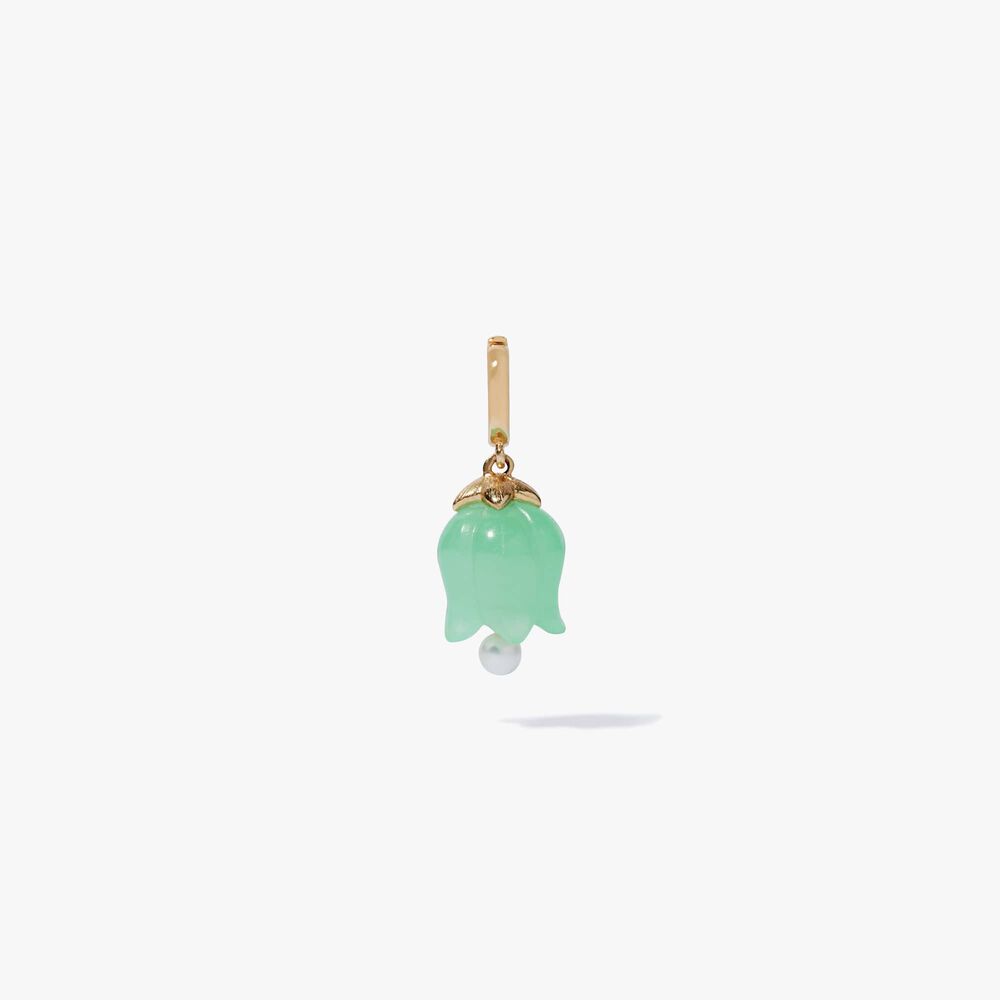 18ct Gold Green Jade Tulip Charm Pendant | Annoushka jewelley