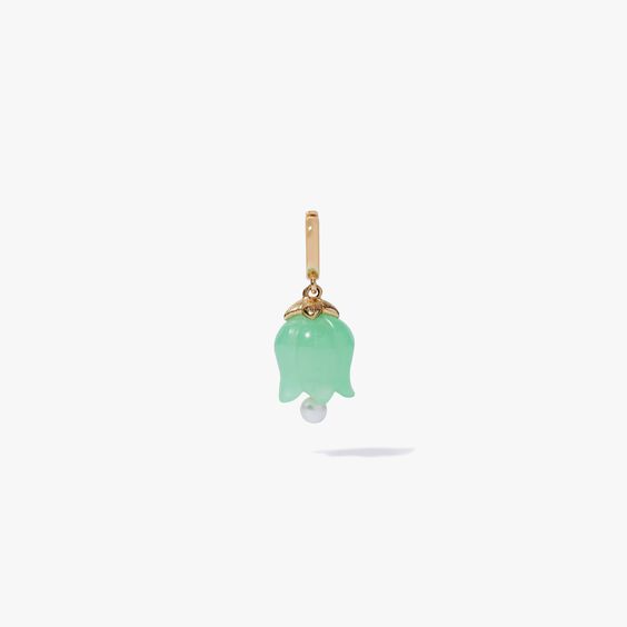 18ct Gold Green Jade Tulip Charm | Annoushka jewelley