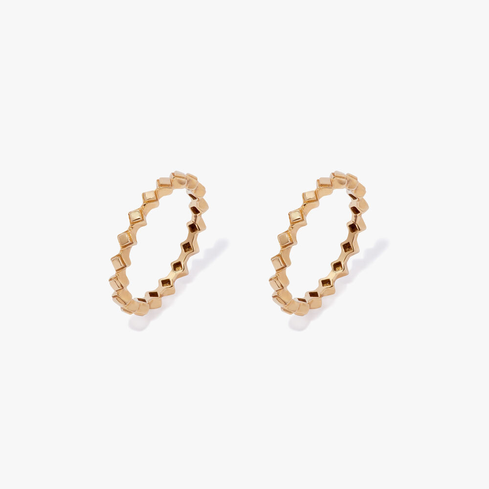 Stepping Stone 18ct Gold Ring Stack | Annoushka jewelley