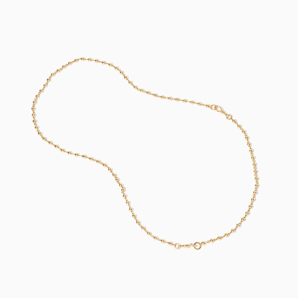 18ct Yellow Gold Lattice Ball Chain | Annoushka jewelley